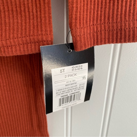 Art Class Rust Ribbed Top and Pants Set 5T - Picture 3 of 7